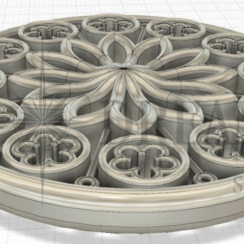 Rose Window Flower Miniature - 3D Model in Fusion