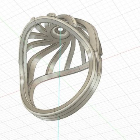 Mafra Sunlight Silver Ring - 3D Model in Fusion