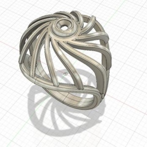 Mafra Sunlight Silver Ring - 3D Model in Fusion