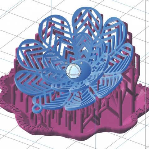 Mafra Flower Pendant - 3D Model in PreForm