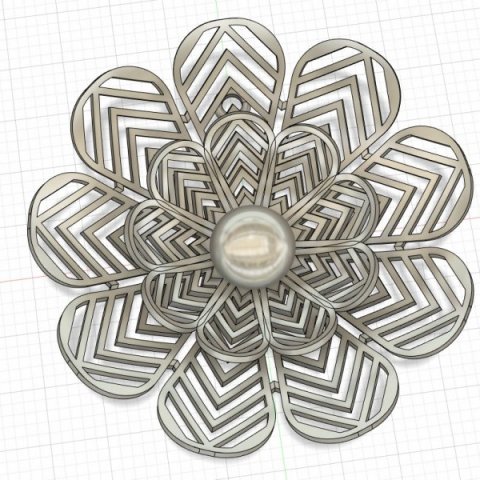 Mafra Flower Pendant - 3D Model in Fusion 360