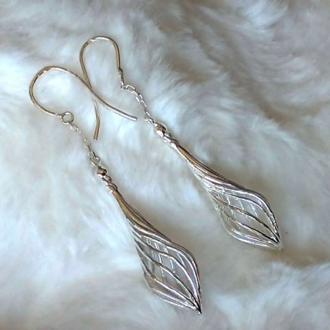 Moving Wave silver Earrings