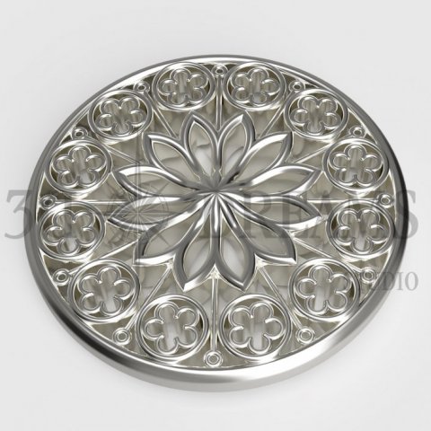 Rose Window Flower Miniature - 3D Model rendered in Fusion